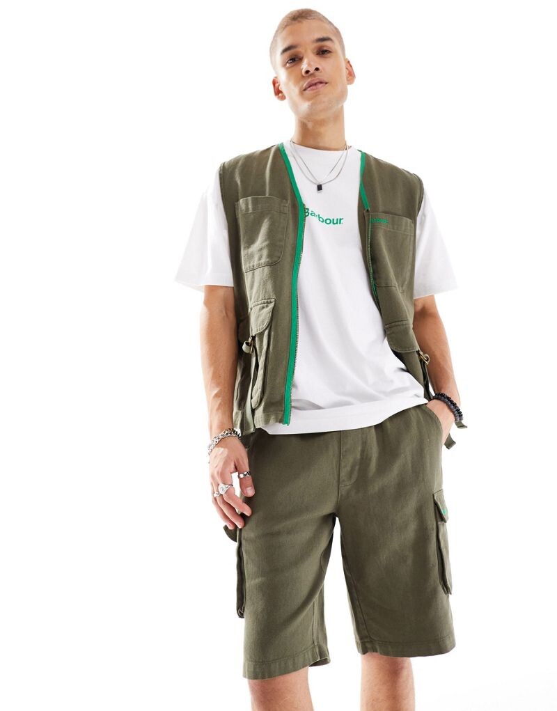 

Barbour x ASOS – Peel – шорты карго цвета хаки