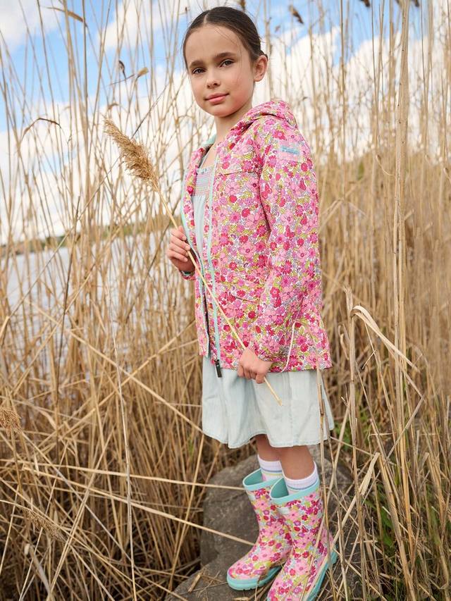 

Детская куртка Groovy Flowers из микрофибры Hatley, Pink