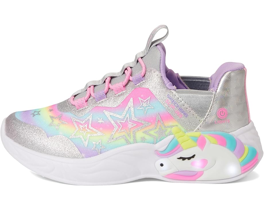 Кроссовки SKECHERS KIDS Unicorn Dreams - Starry Lite 302296L, цвет Silver/Multi — фото 4