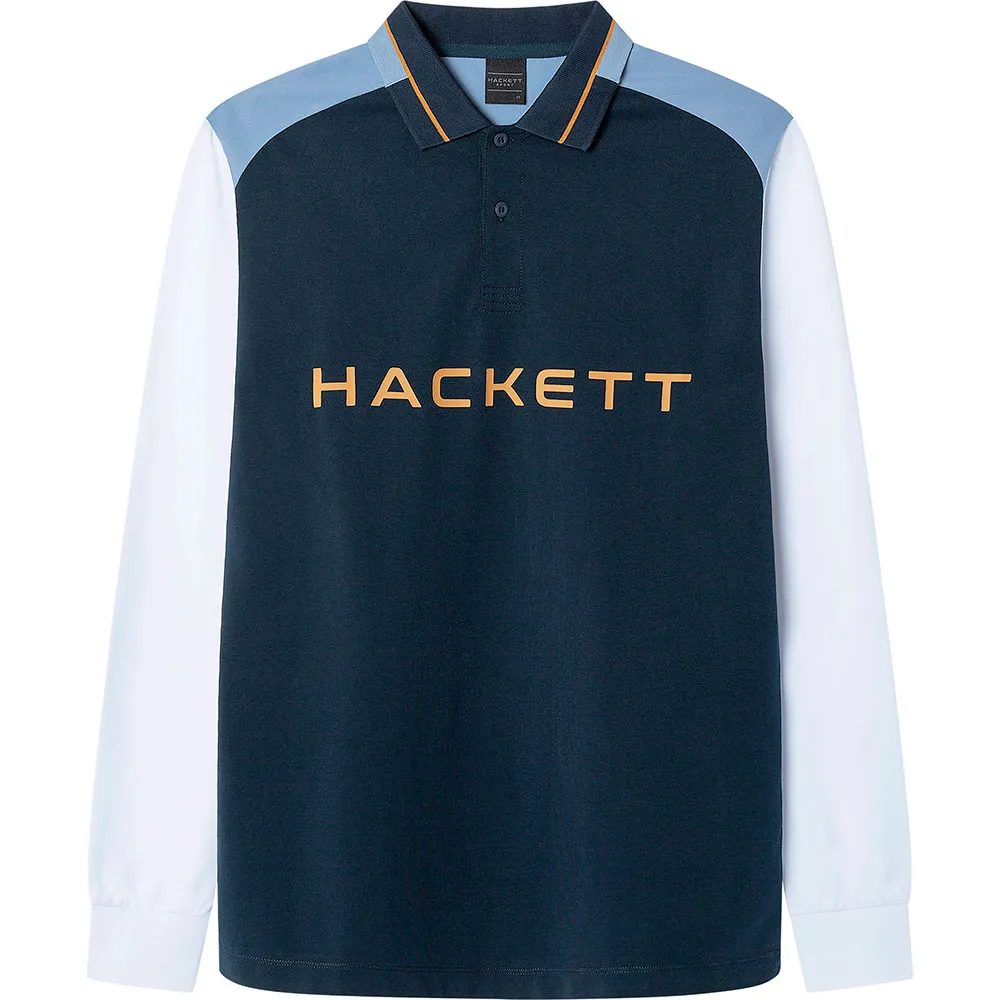 

Поло с длинным рукавом Hackett Multi, синий