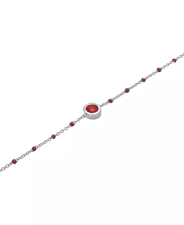 

Браслет из аквамарина (1/5 карата) и эмалевых бусин из стерлингового серебра (также с другими драгоценными камнями) Macy'S, garnet