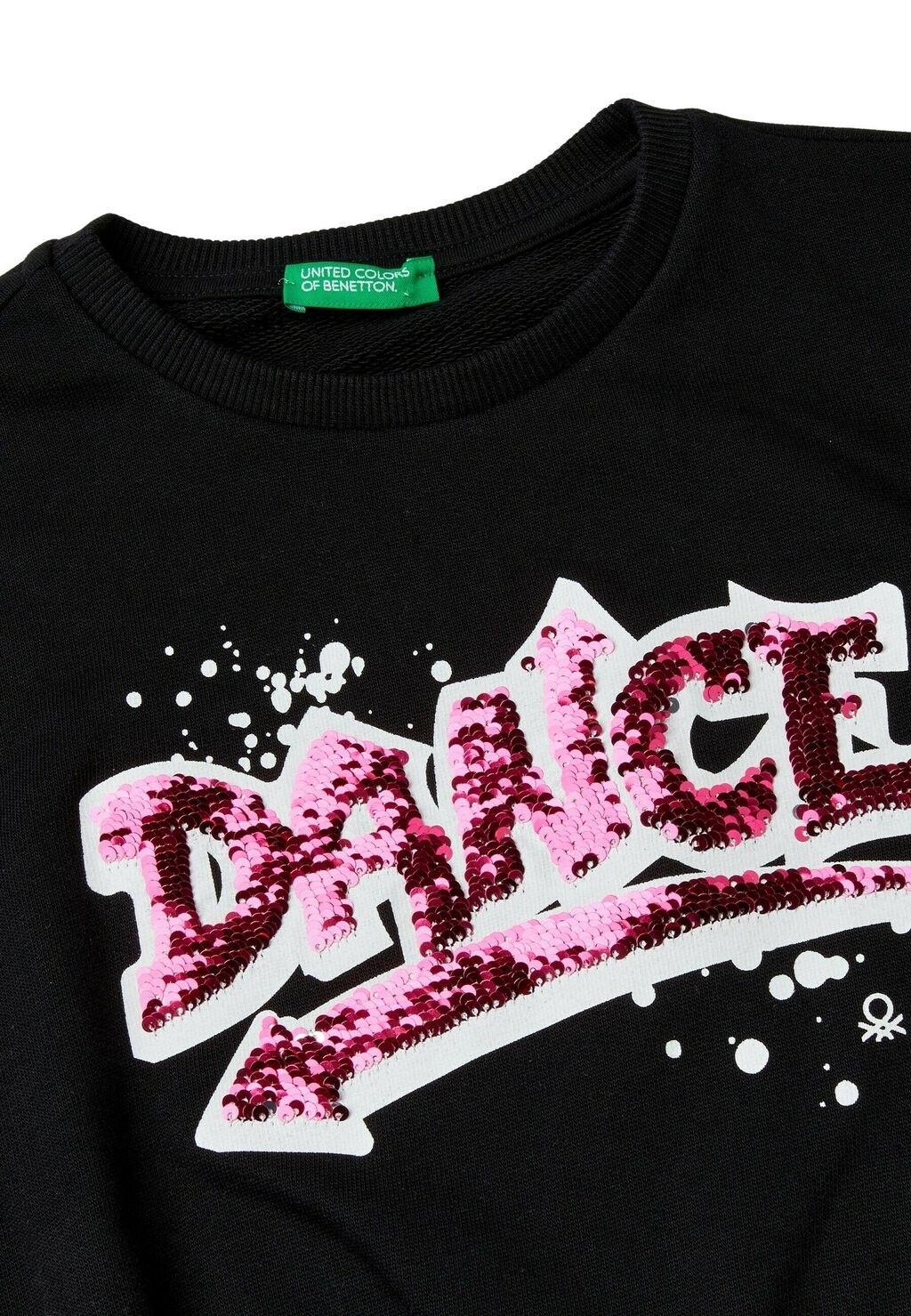

Толстовка WITH SEQUINS United Colors of Benetton, черный