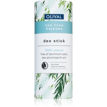 

Натуральный твердый дезодорант Olive Tea Tree 40 г - без солей алюминия Olival Natural