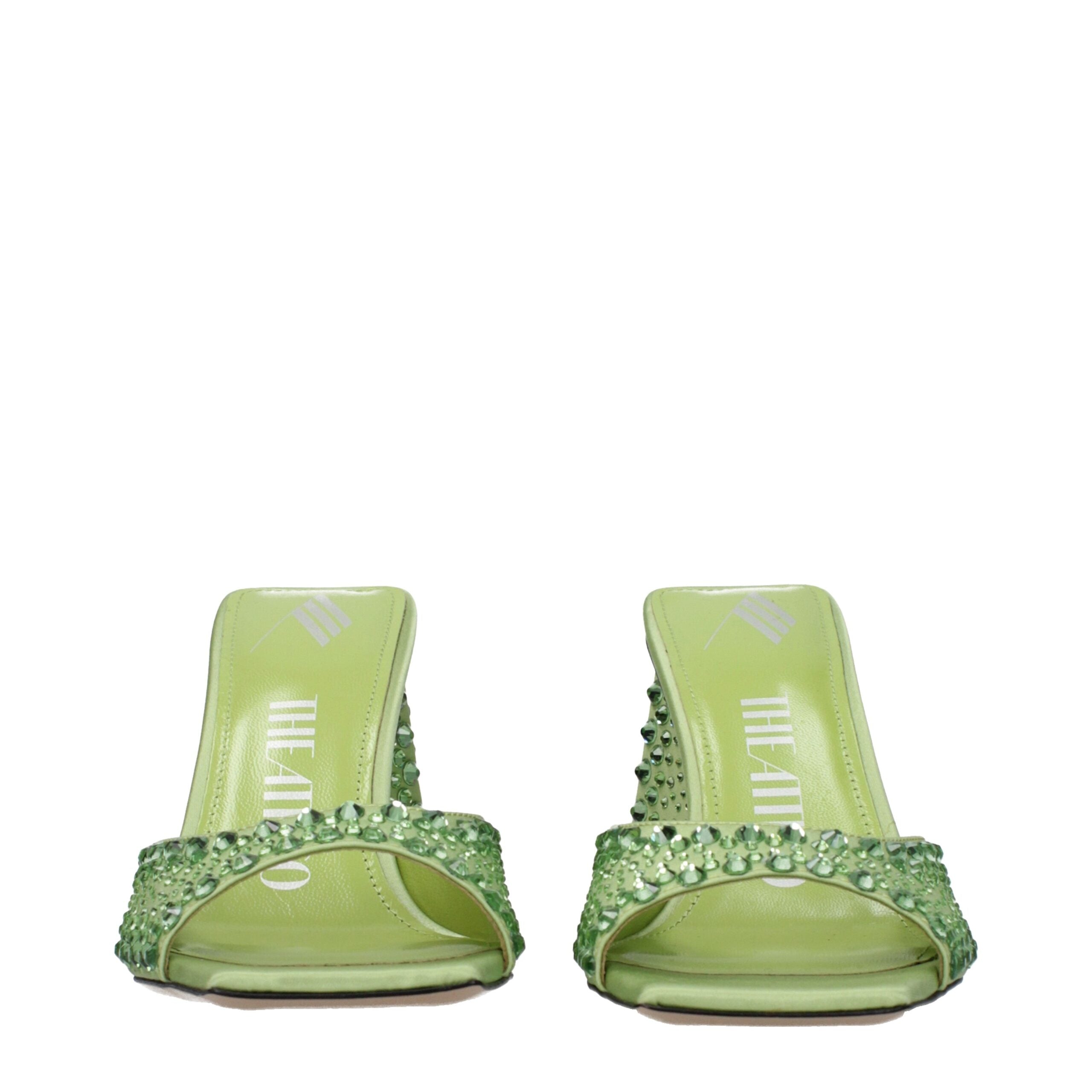 The Attico Satin Women's Sandal, зеленый — фото 3