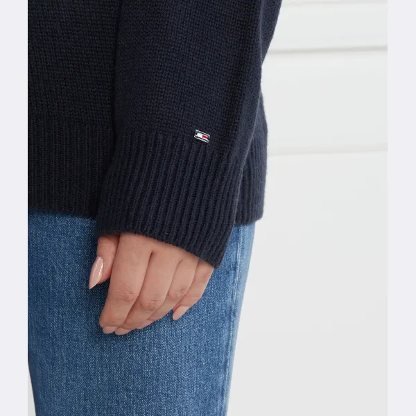 Шерстяной свитер стандартного кроя Mid gg c-nk Tommy Hilfiger, синий — фото 4