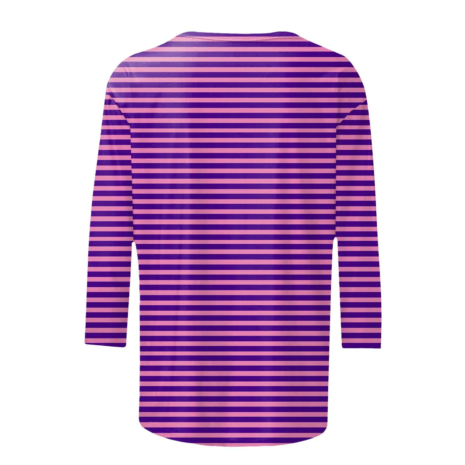 Женская футболка с V-образным вырезом Colorful Gradient Geometric Print, бренд, Hot Pink-5 — фото 4