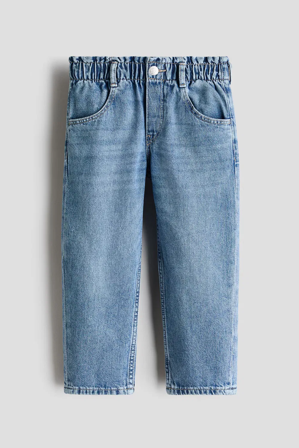 Свободные джинсы с бумажным пакетом H&M, Denimblau — фото 4