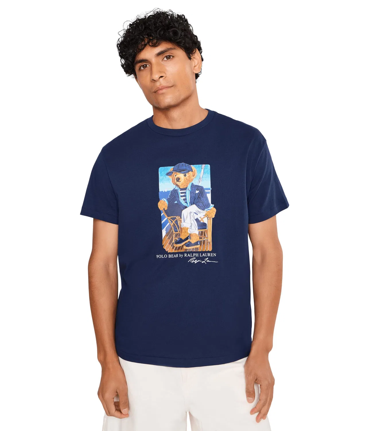 Классическая футболка-поло с изображением медведя. Polo Ralph Lauren, Newport Bear/Newport Navy