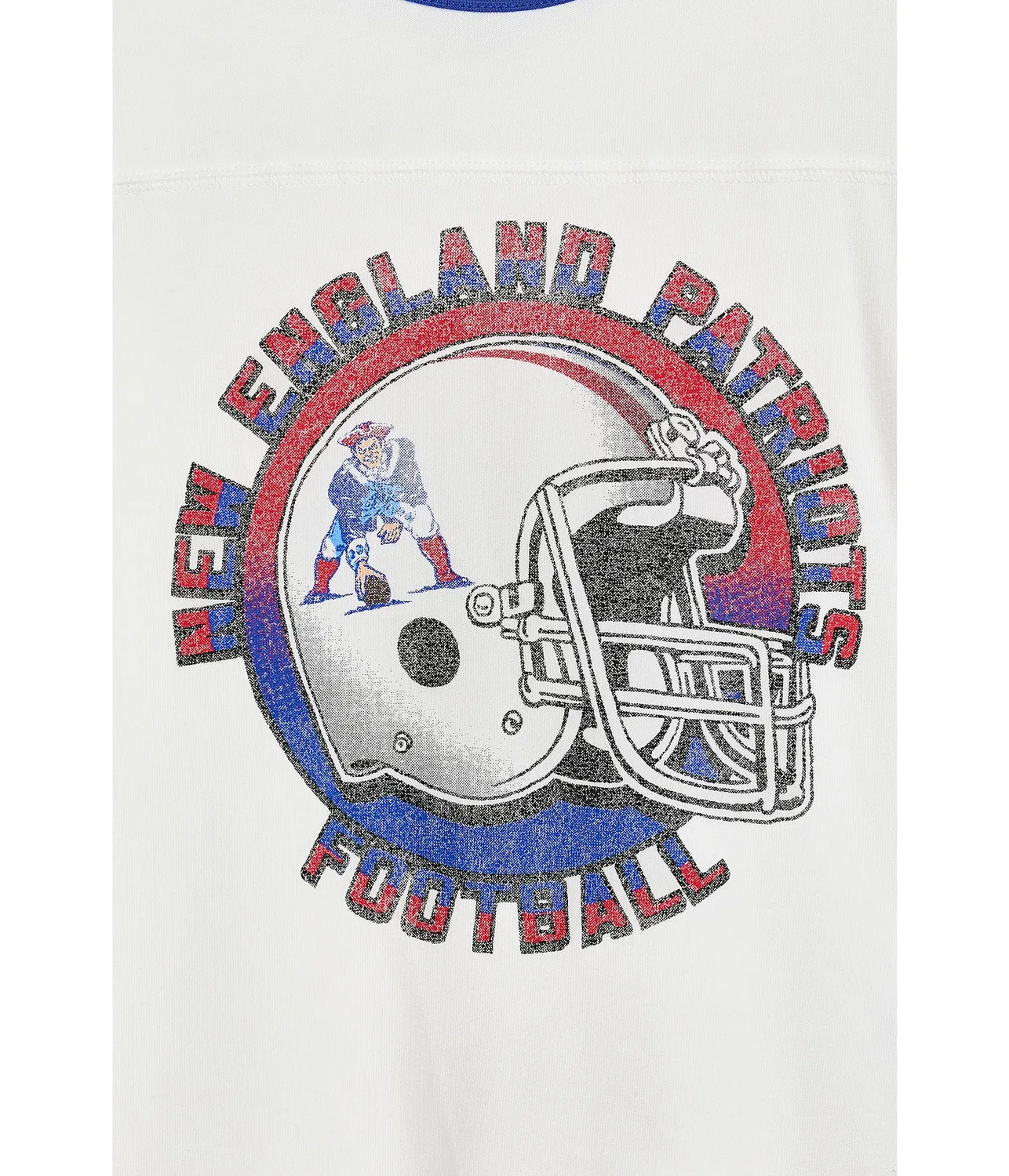 Футболка NFL New England Patriots в полоску с контрастной отделкой (для маленьких и больших детей) Junk Food Clothing Kids, Vintage White — фото 3