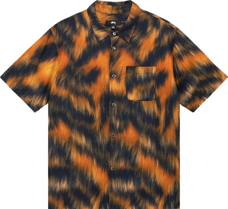 

Рубашка Stussy Fur Print Shirt 'Tiger', разноцветный