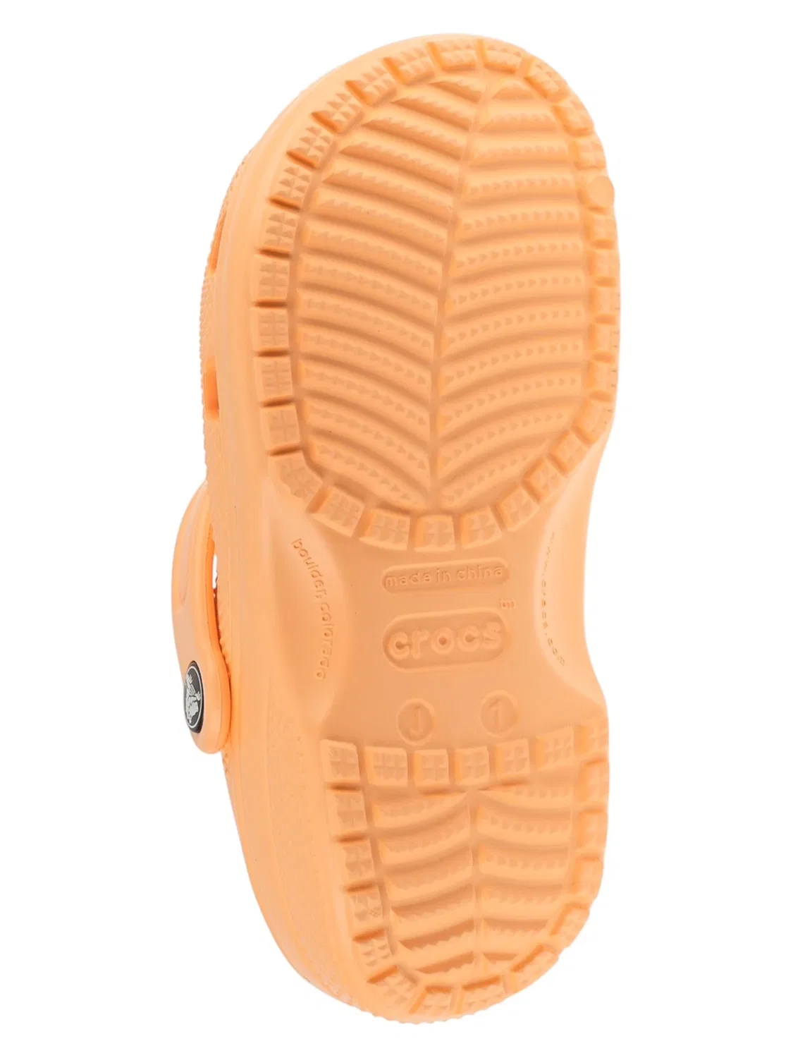 Детские сандалии Crocs Classic Clog Kids оранжевого цвета — фото 3