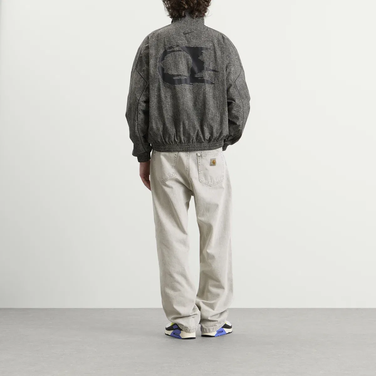 Мужская куртка с принтом Club Rules AOP Full Zip Jacket Nike, College Grey & Black — фото 4