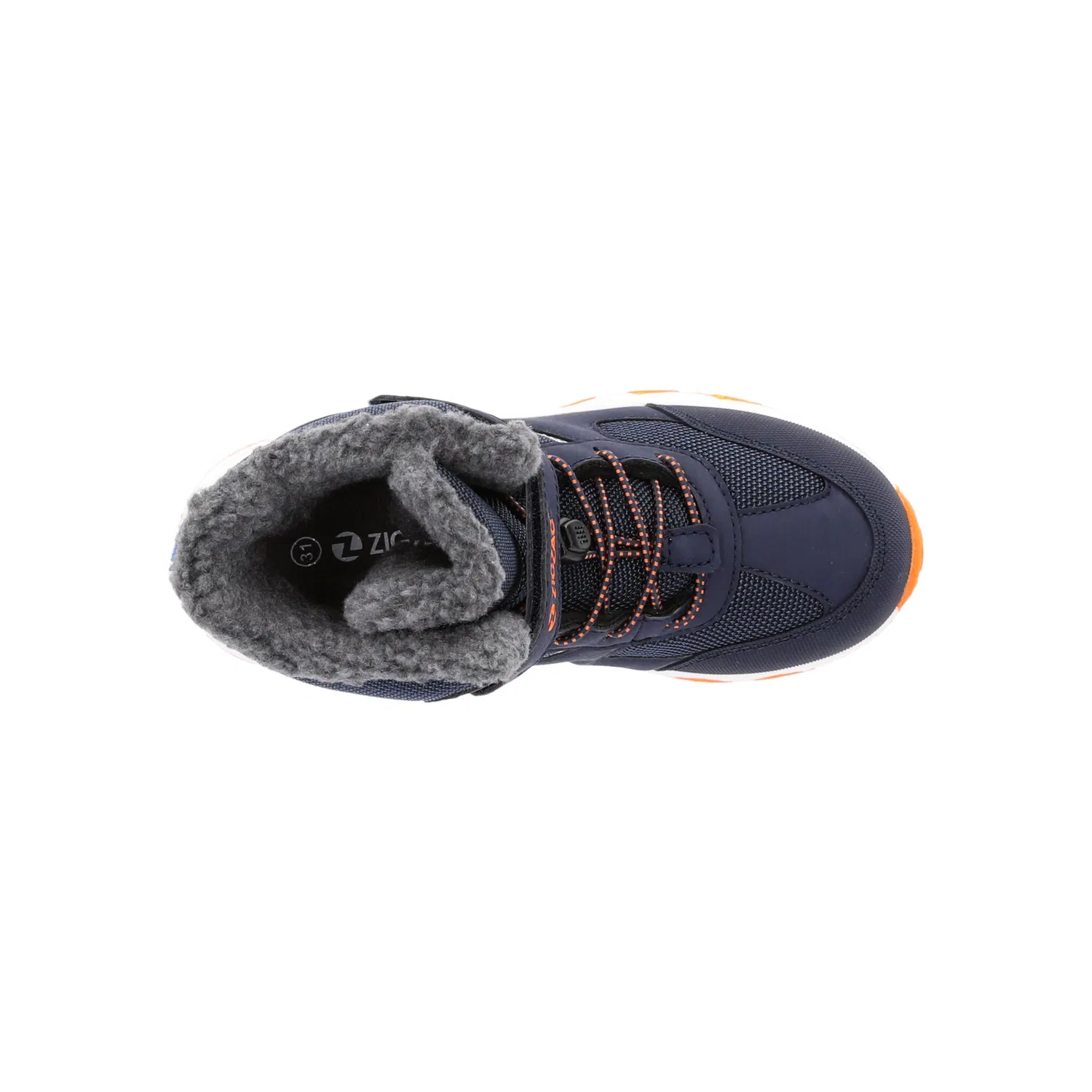 Детские зимние ботинки водонепроницаемые BALFUL KIDS BOOT WP V2 ZIGZAG, Blue-Orange — фото 4