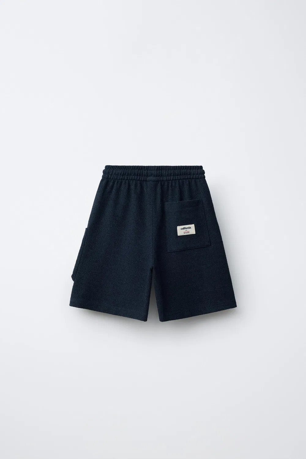 Бермудские шорты с эффектом терри ZARA, Navy Blue — фото 2