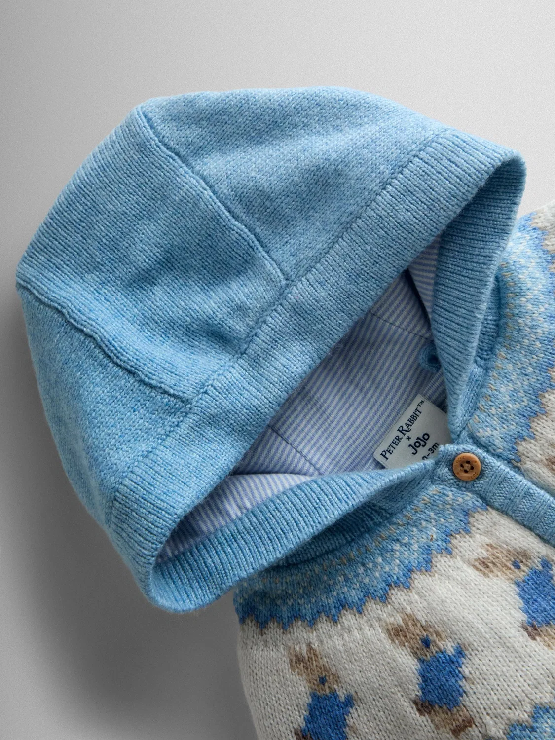 Кардиган с Fair Isle узором Peter Rabbit, JoJo Maman Bébé, синий — фото 3