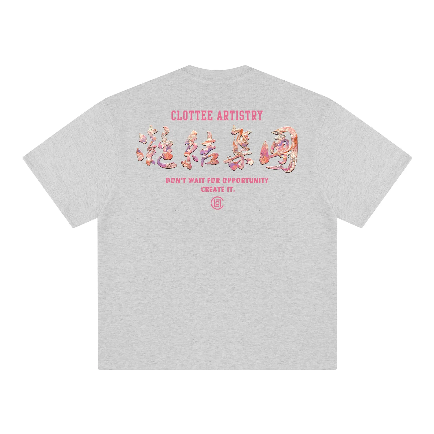 Детская футболка с круглым вырезом прямого кроя CLOT, White Heather Gray