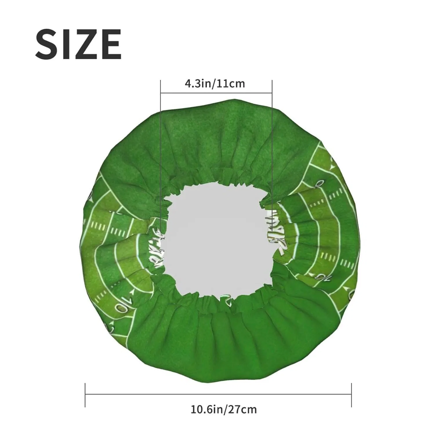 Шапочка для душа American Football Field Ball Sport Print, DUWAA, Schwarz — фото 4