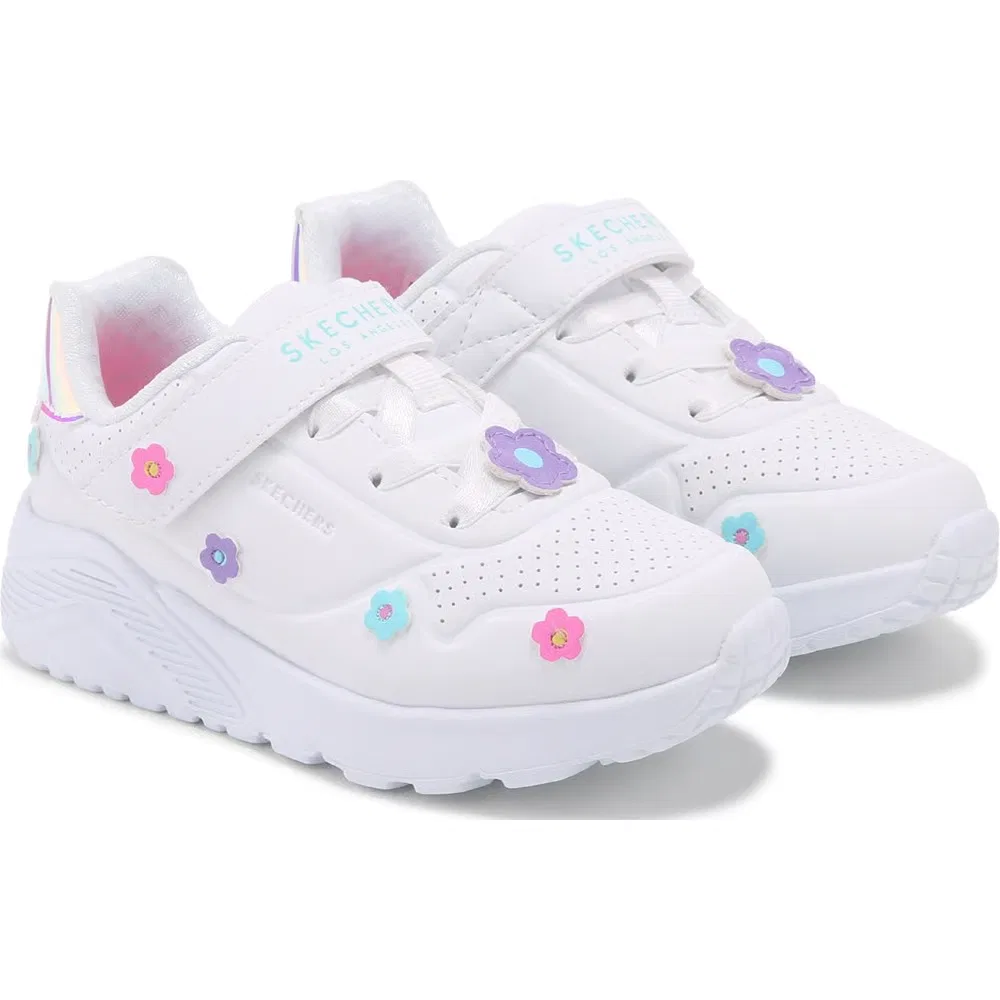 Детские кроссовки Street Uno для малышей Skechers, White/Flowers