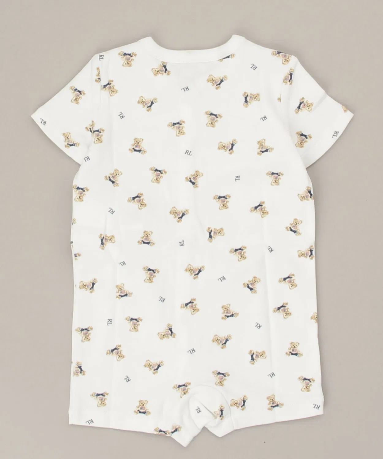 Детский хлопковый боди-комбинезон Polo Bear POLO RALPH LAUREN CHILDRENSWEAR, Белый — фото 4