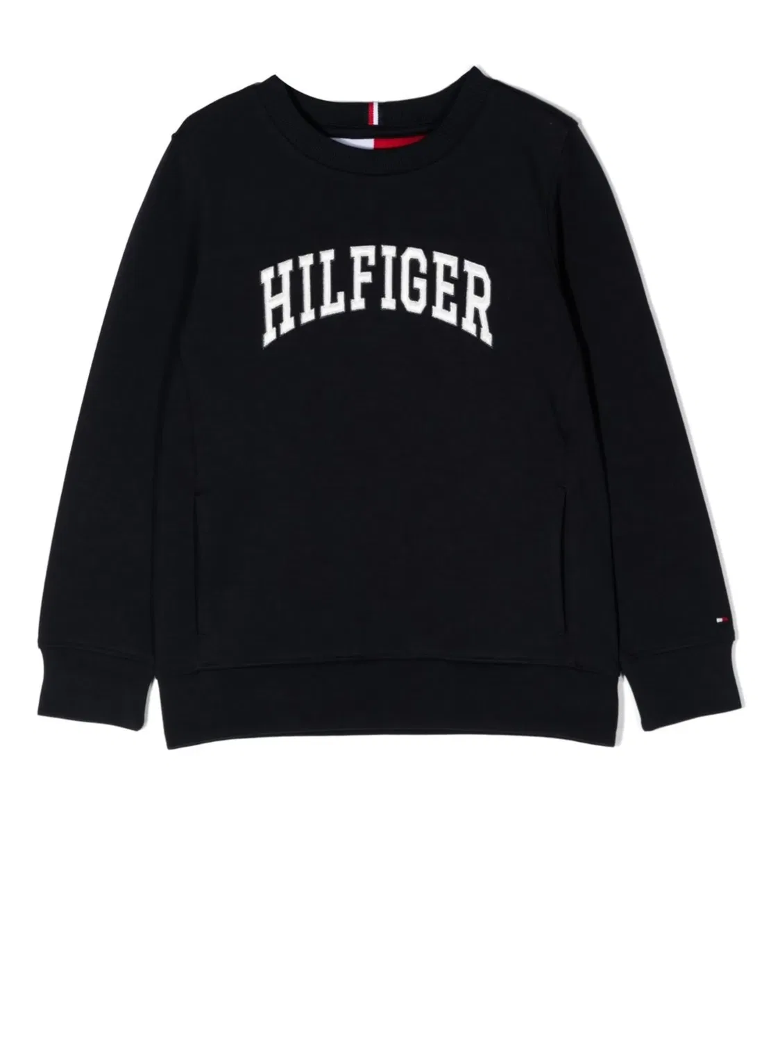 Свитшот с логотипом с круглым вырезом Tommy Hilfiger, синий