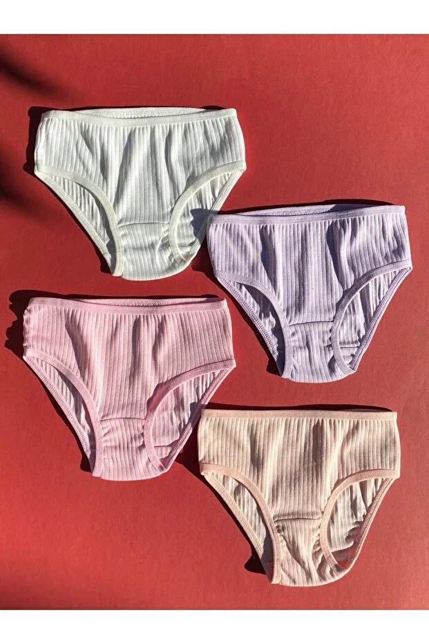 Детские трусы для девочек хлопковые Basics Ahmio, Salmon — фото 2