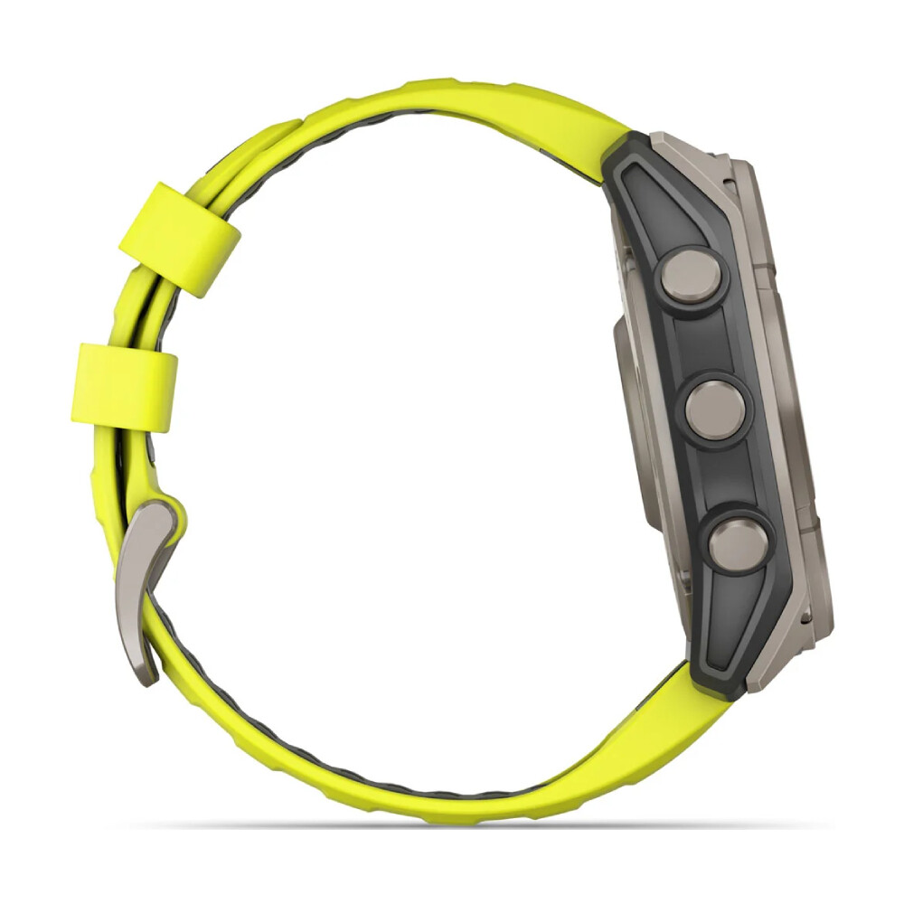 Умные часы Garmin Fenix 8, Solar Sapphire, 51 мм, 1.4", Wi-Fi, титановый/желтый — фото 3