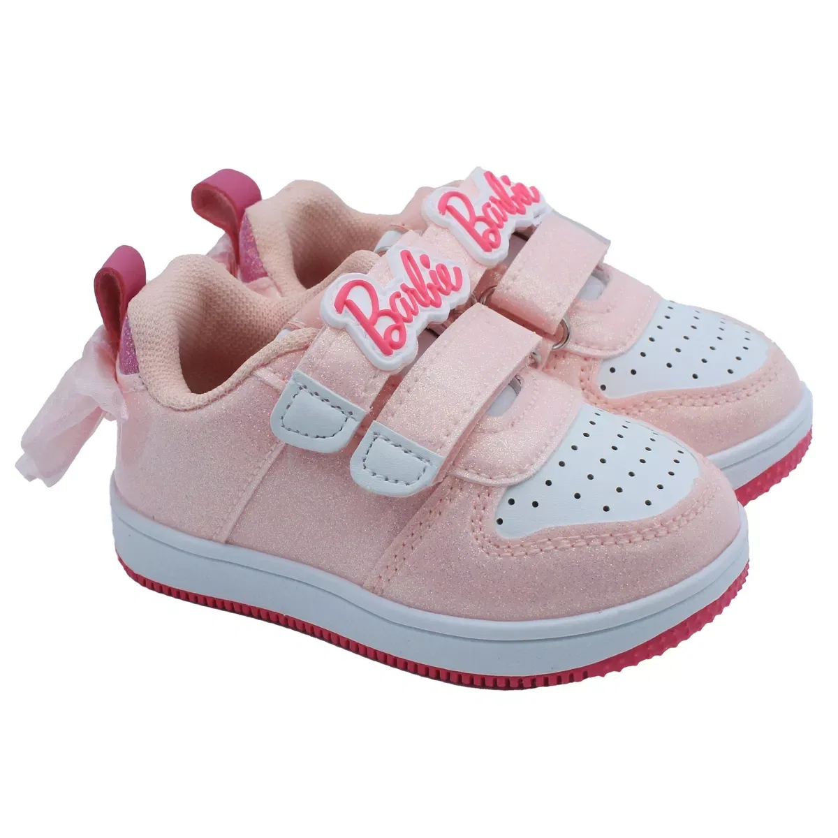 Детские кроссовки для девочек с блестками Barbie Pink Barbie with Bow — фото 2