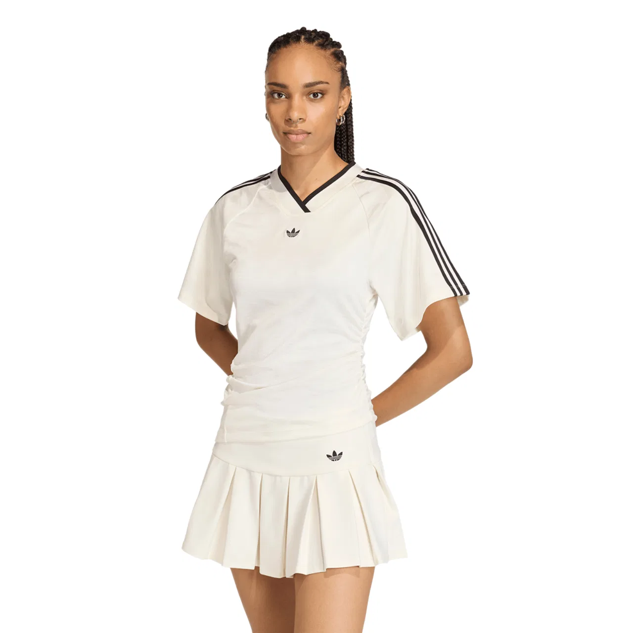 Женская футболка Rouched Foot J Adidas, белый/черный