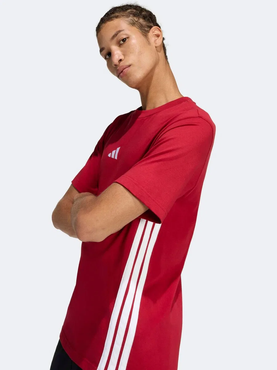 Футболка ADIDAS PERFORMANCE кроваво-красного цвета — фото 4