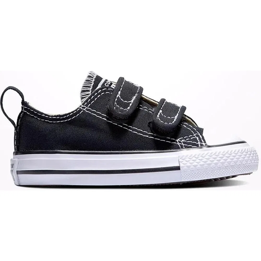 Детские кроссовки Converse с контрастной шнуровкой Chuck Taylor All Star 2V, Black