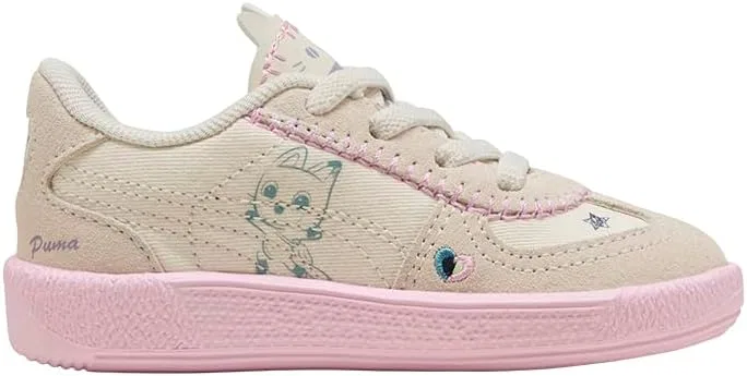 Детские кроссовки для девочек с принтом Palermo PUMA, Beige — фото 3