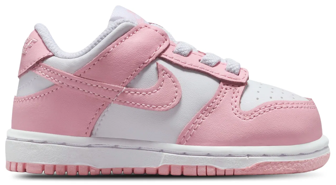 Кроссовки для девочек Dunk Low Nike, цвет Soft Pink/White