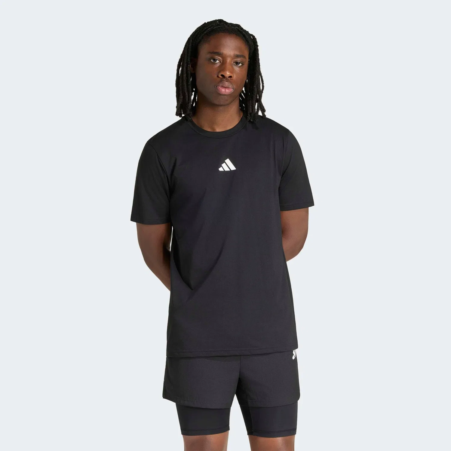 Мужская спортивная футболка с камуфляжным принтом Adidas Performance, Black