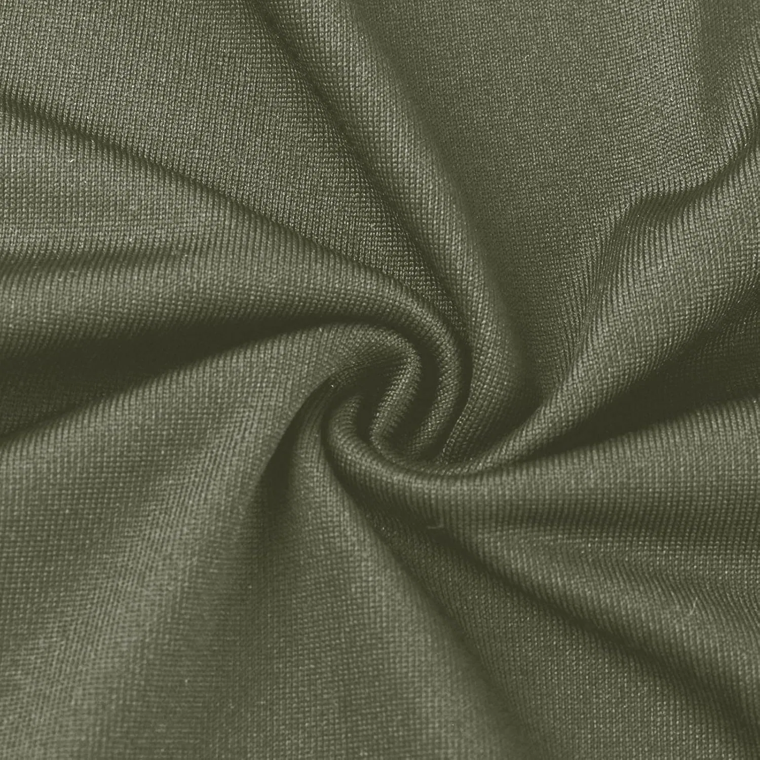 Женское платье-футболка оверсайз с V-образным вырезом, Army Green — фото 4