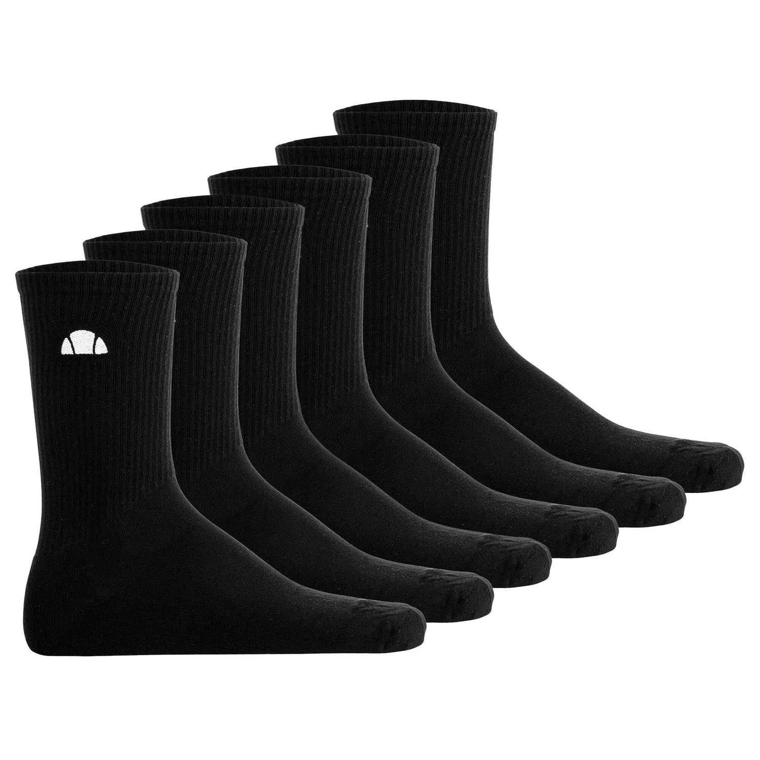 Детские носки с логотипом ALACRE Crew Socks 6P Ellesse, Schwarz