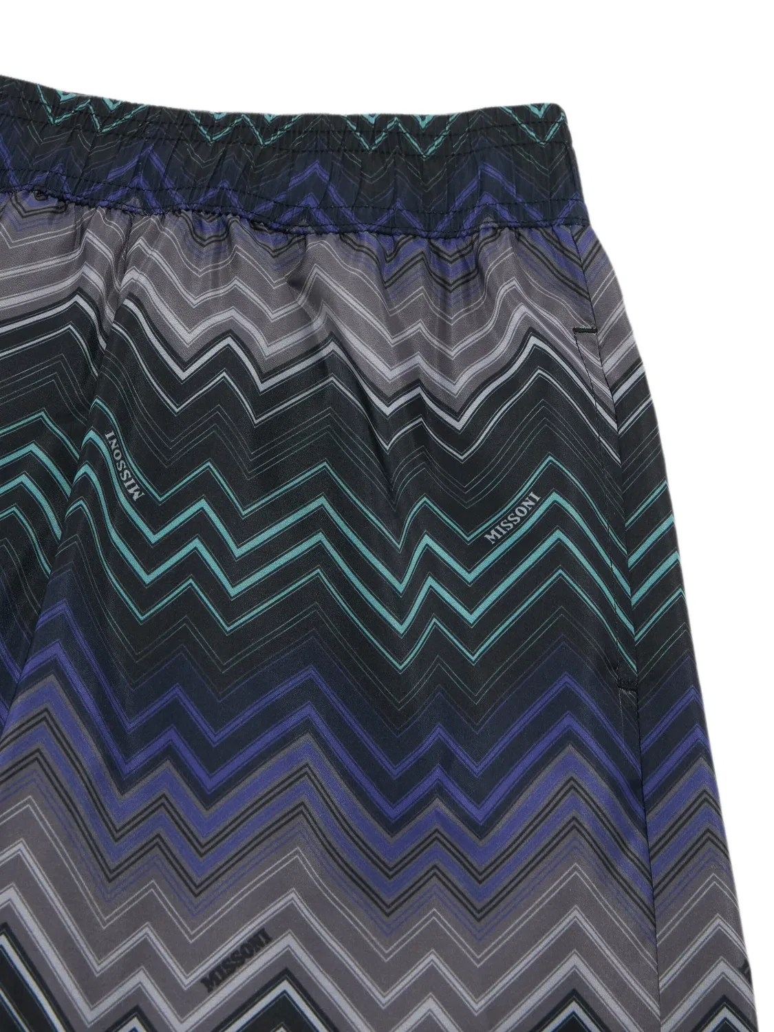 Плавки-шорты с узором зигзаг Missoni Kids, черный — фото 3