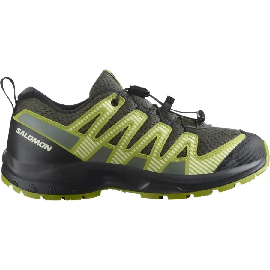 Детские кроссовки для outdoor с защитой носка Salomon XA Pro V8 J, Зеленый