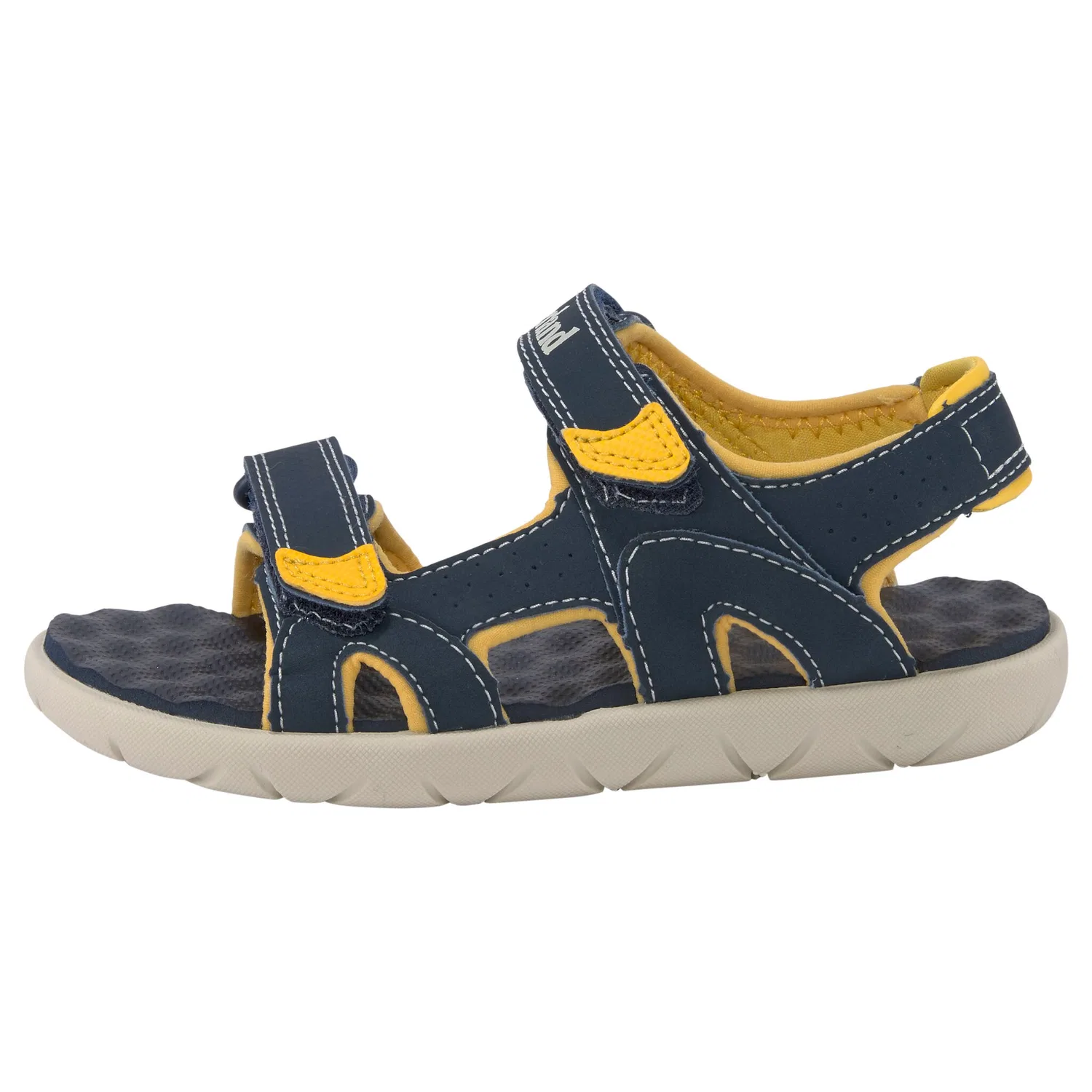 Детские сандалии с открытым носком Timberland, Navy/Yellow — фото 2