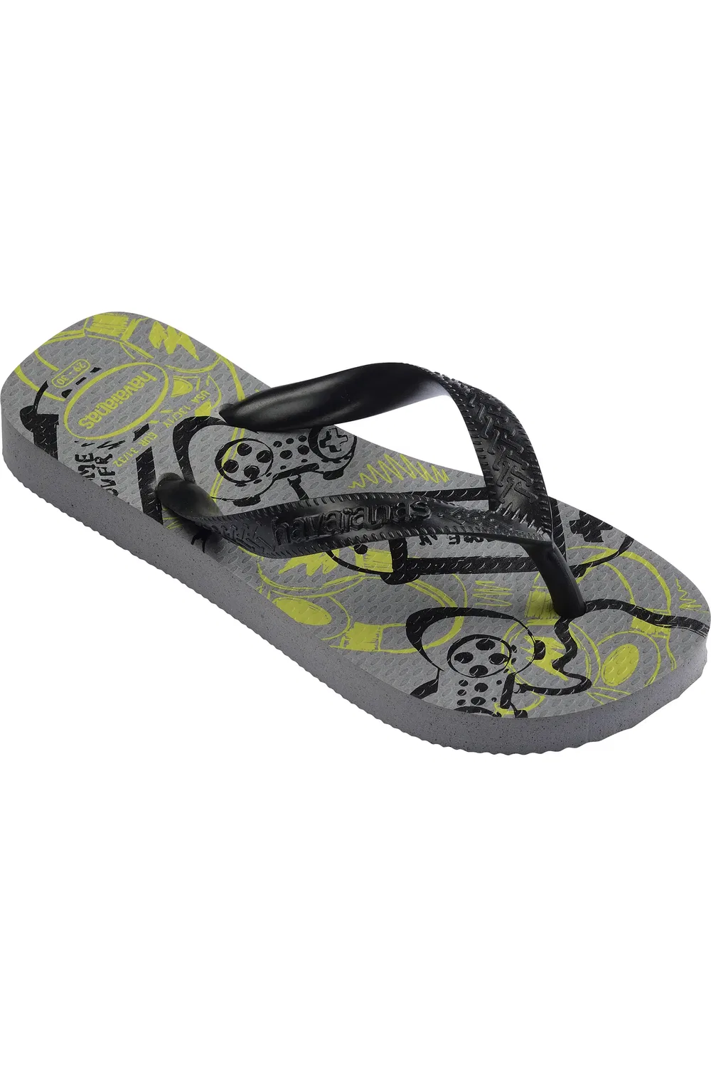 Детские сандалии с принтом на стельке Havaianas, Steel Grey