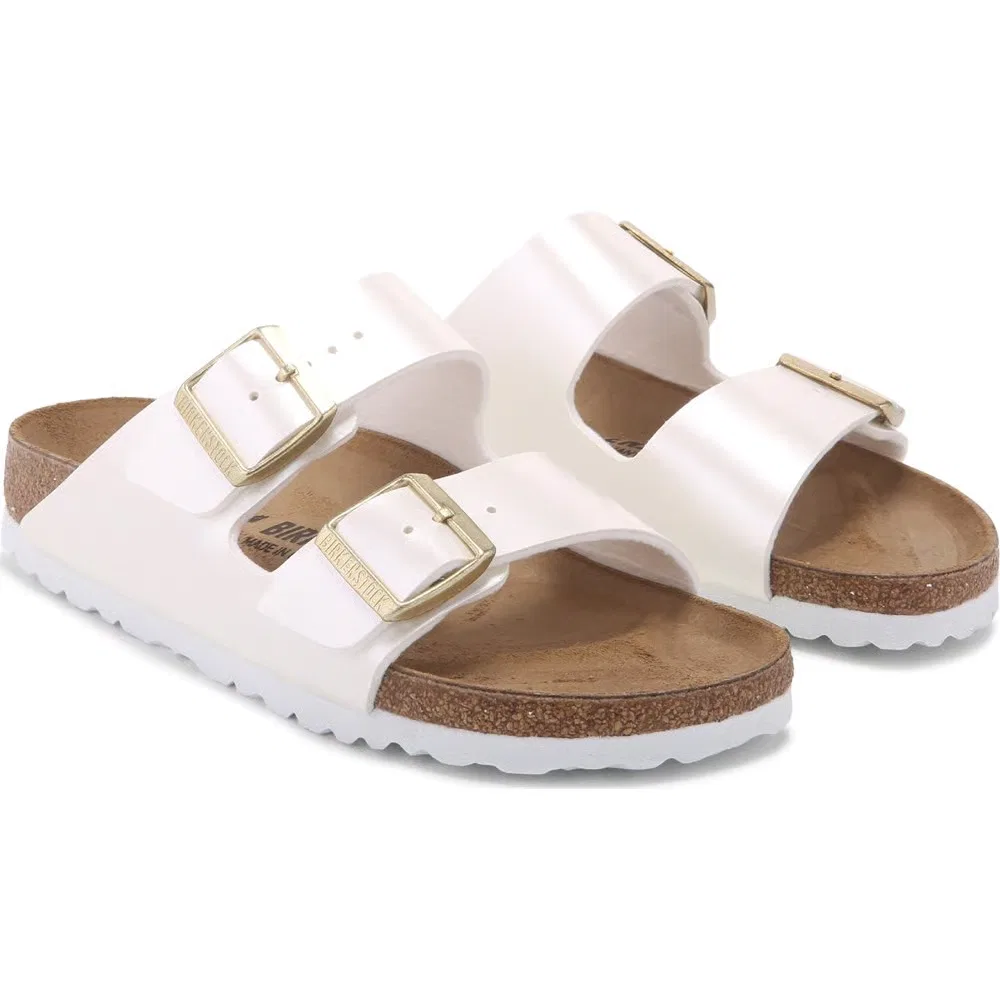 Детские сандалии Arizona с анатомической стелькой Birkenstock, Pearl White