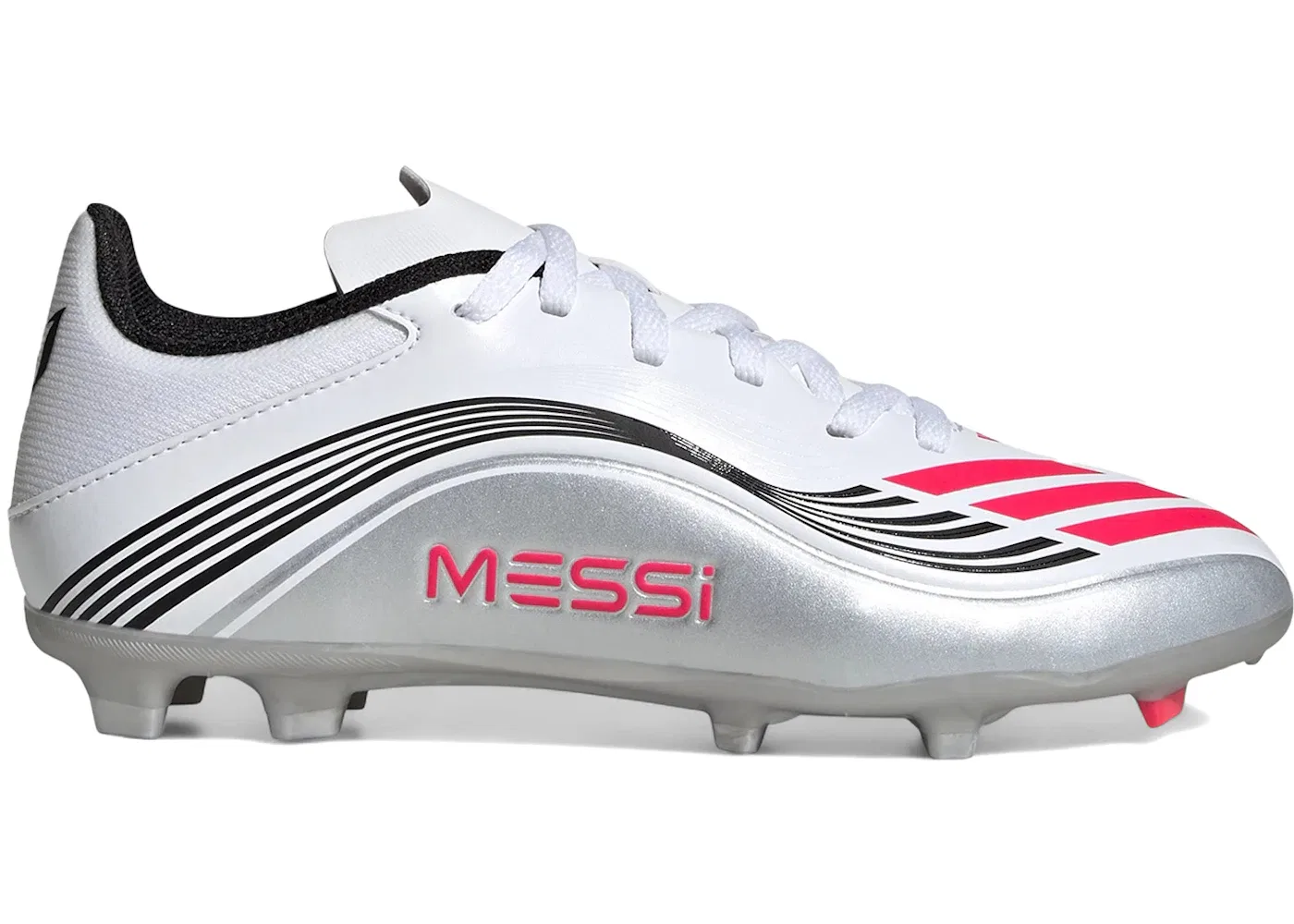 Детские бутсы с шипами Messi Prestig10 Pack Adidas, Cloud White Lucid Red Silver Metallic