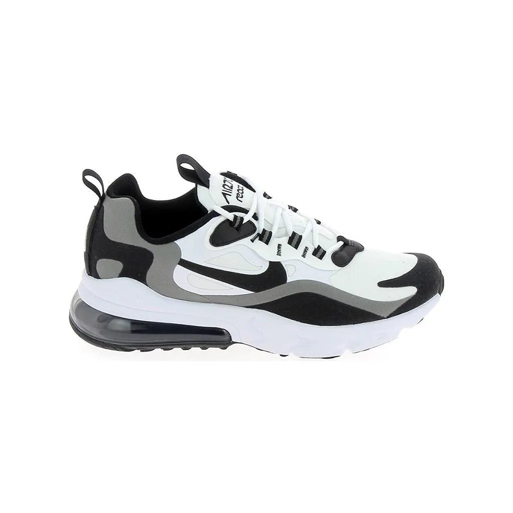 Детские кроссовки для мальчиков с амортизацией NIKE Air Max 270 React, White Black Metallic Pewter 103 — фото 3