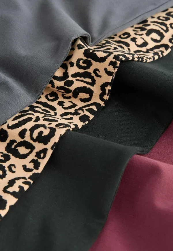 Леггинсы Animal Print, Regular fit - flared leggings 4 pack, Next, Animal Red, красный — фото 3