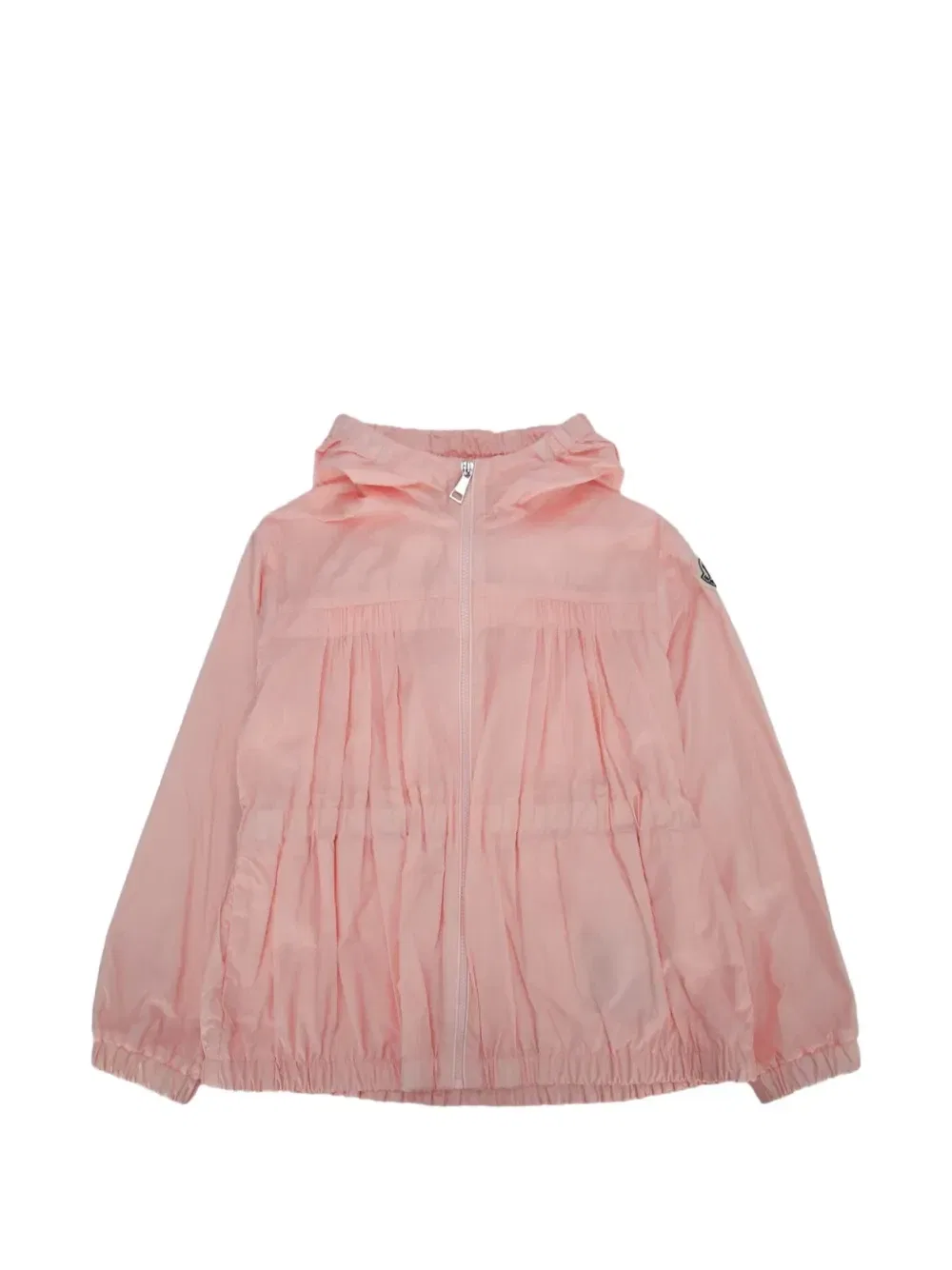 Плиссированная куртка Aulne с капюшоном Moncler Enfant, розовый