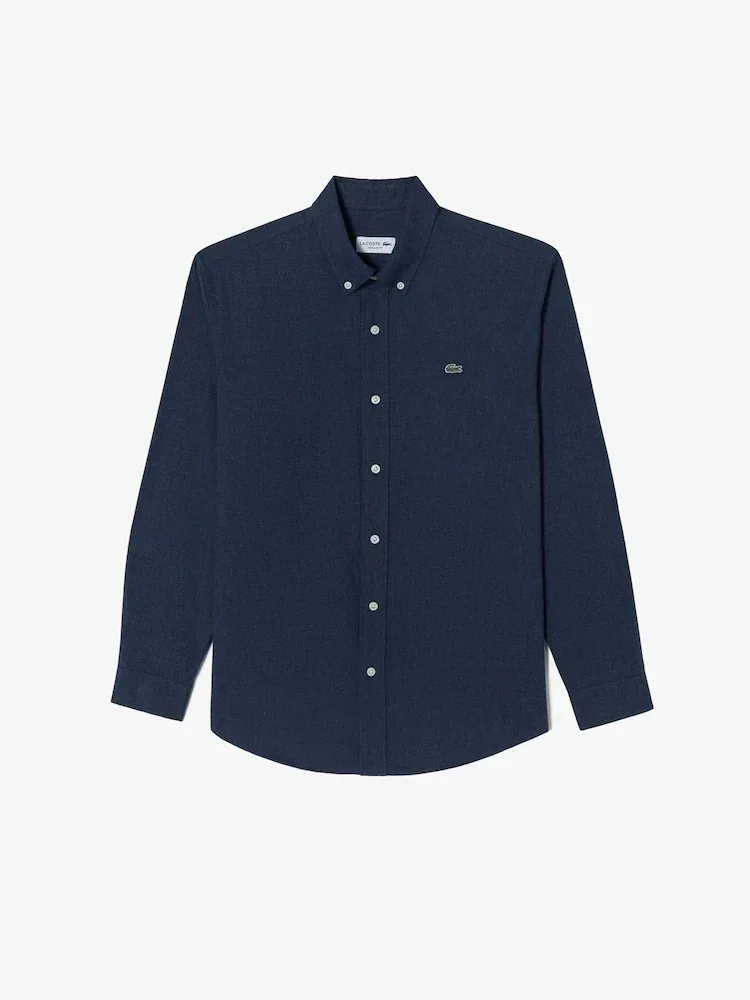 Рубашка с длинным рукавом фланелевая клетчатая LACOSTE — фото 4