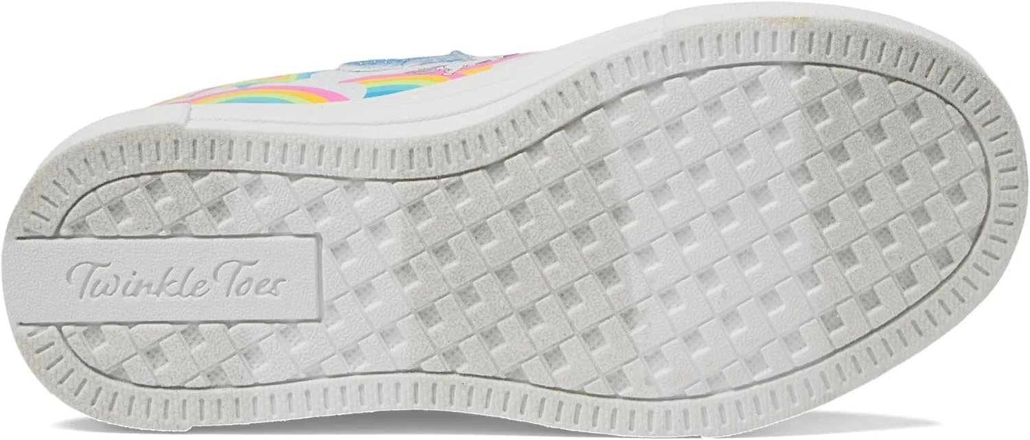 Детские кроссовки для девочек Twinkle Sparks Jumpin' Clouds Skechers, Blue/Multi — фото 4