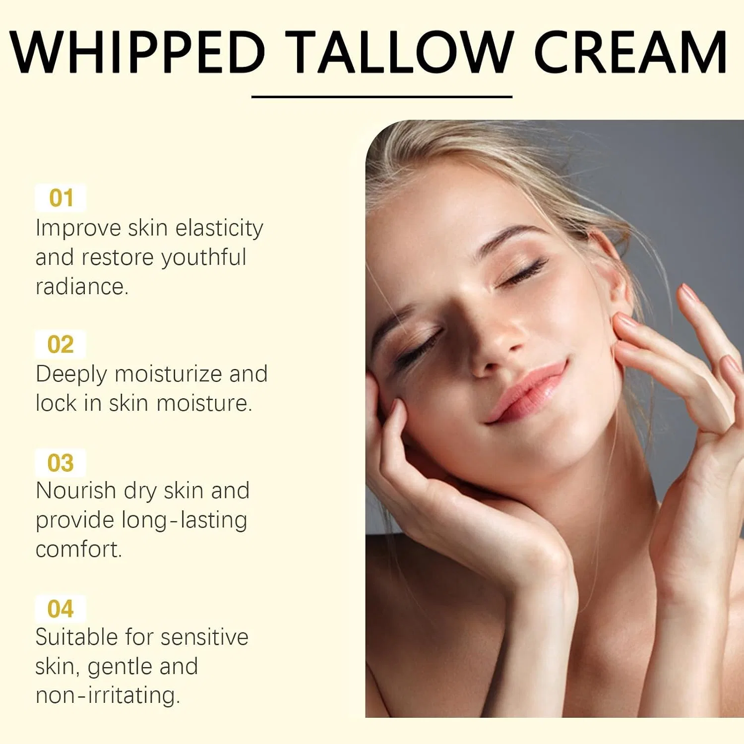 Крем для лица и тела, Beef Tallow Moisturiser, Generisch, 3 шт., 120 мл — фото 3
