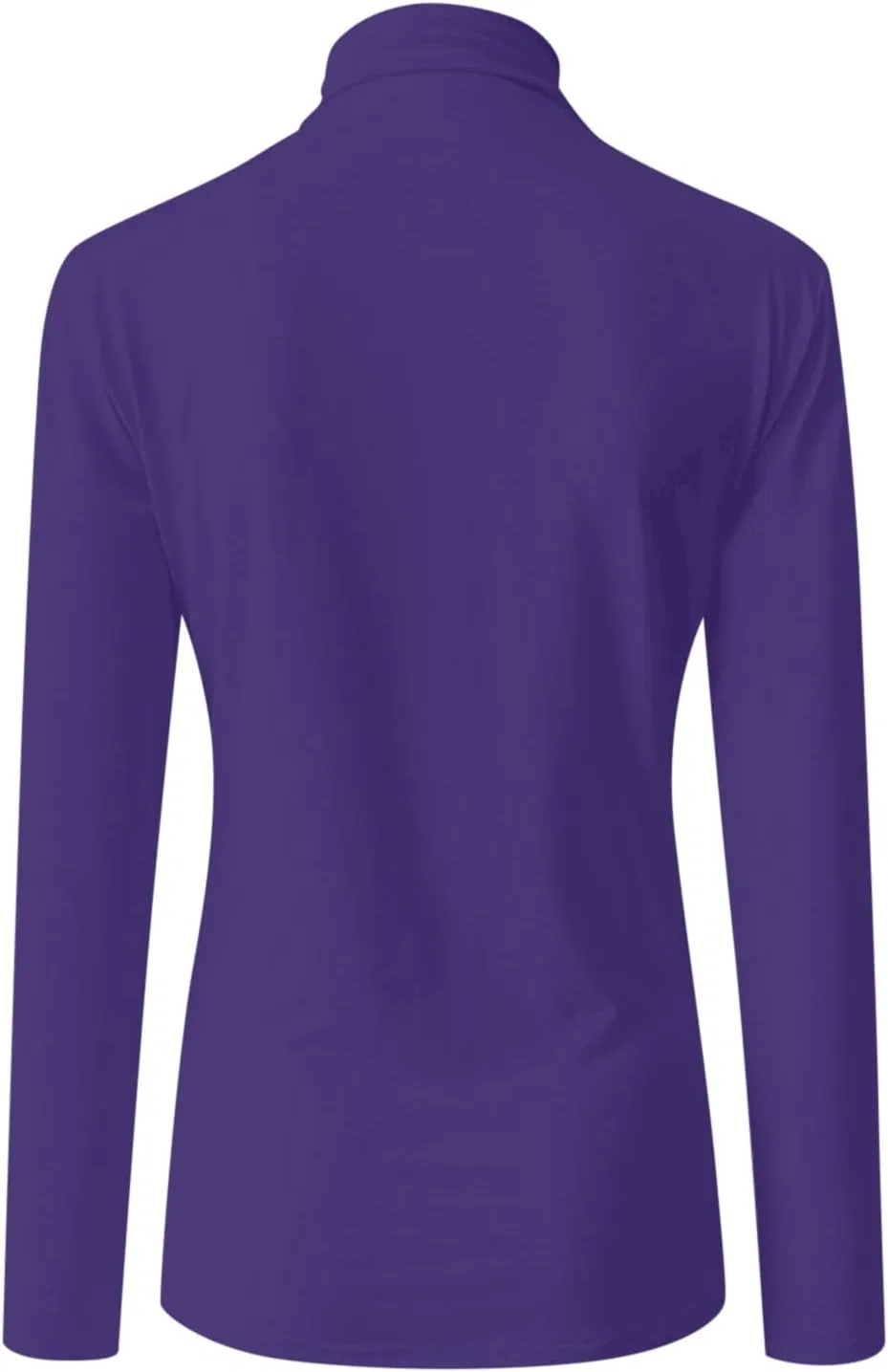 Женская облегающая футболка с длинным рукавом водолазка Generic, Purple — фото 3
