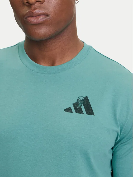 Футболка regular fit Yay Sports Verbiage Graphic Adidas, бирюзовый — фото 4