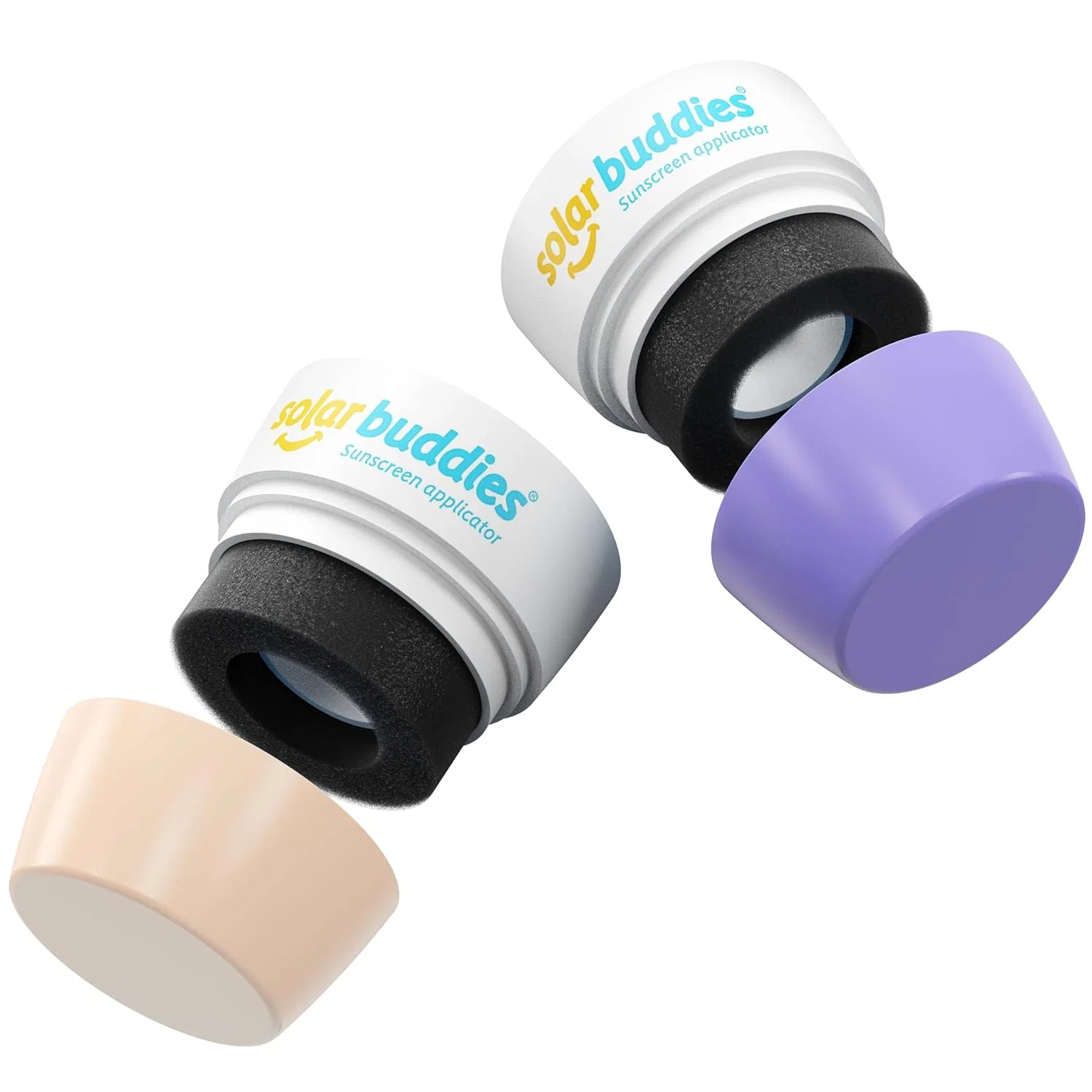 Сменные насадки для солнцезащитного аппликатора Solar Buddies, 2 шт., 100 мл, Purple/Nude